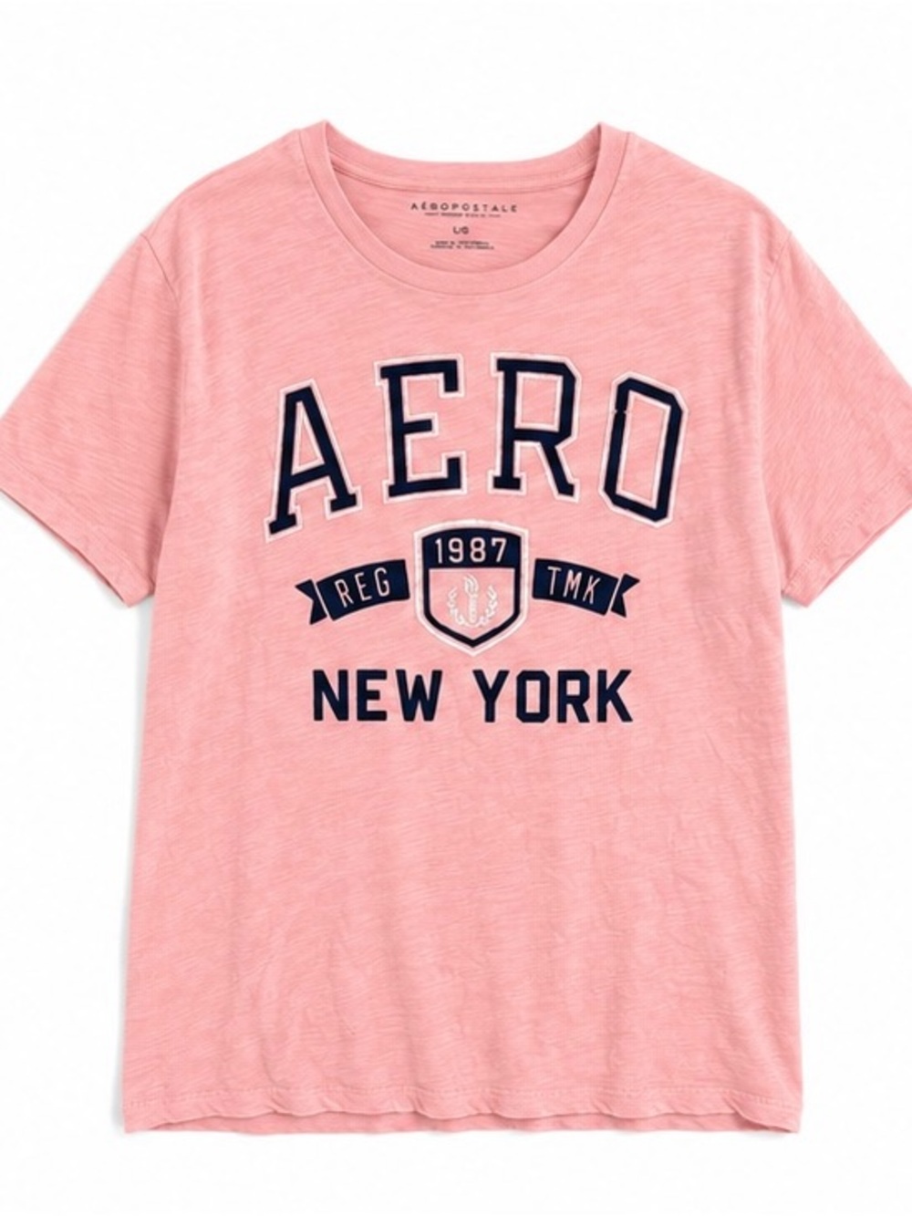 Aeropostale Pink Graphic 'AERO New York' Short Sleeve Tee